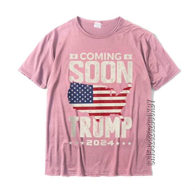 Funny Coming Soon Donald Trump 2024 Political Rally T Shirt Normal Tshirts Prevailing T Shirt Cotton Mens Gift